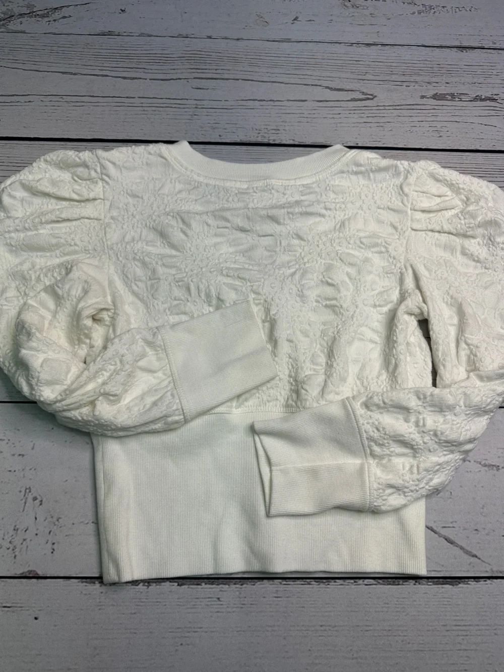 Women's free people Gemma Puffed- Sleeve Henley Top Size S